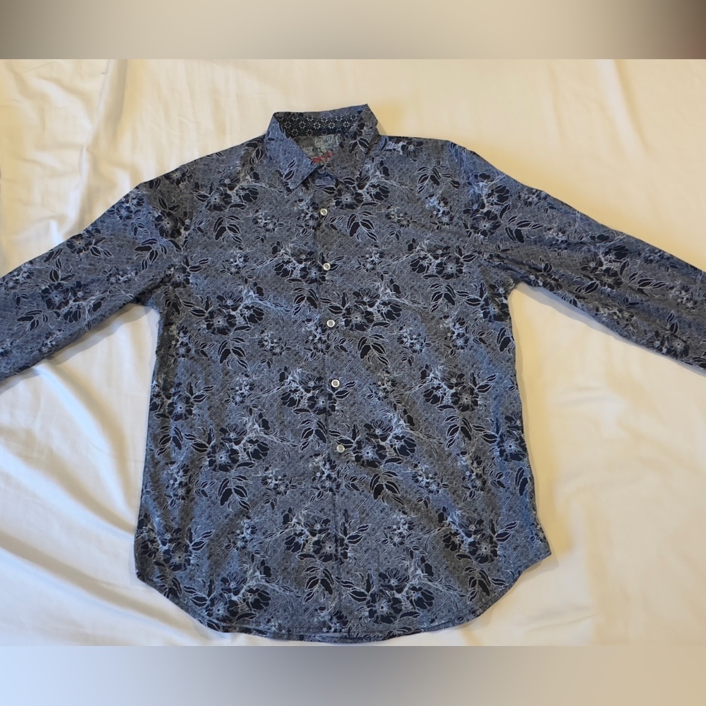 Blue Floral Button Up.